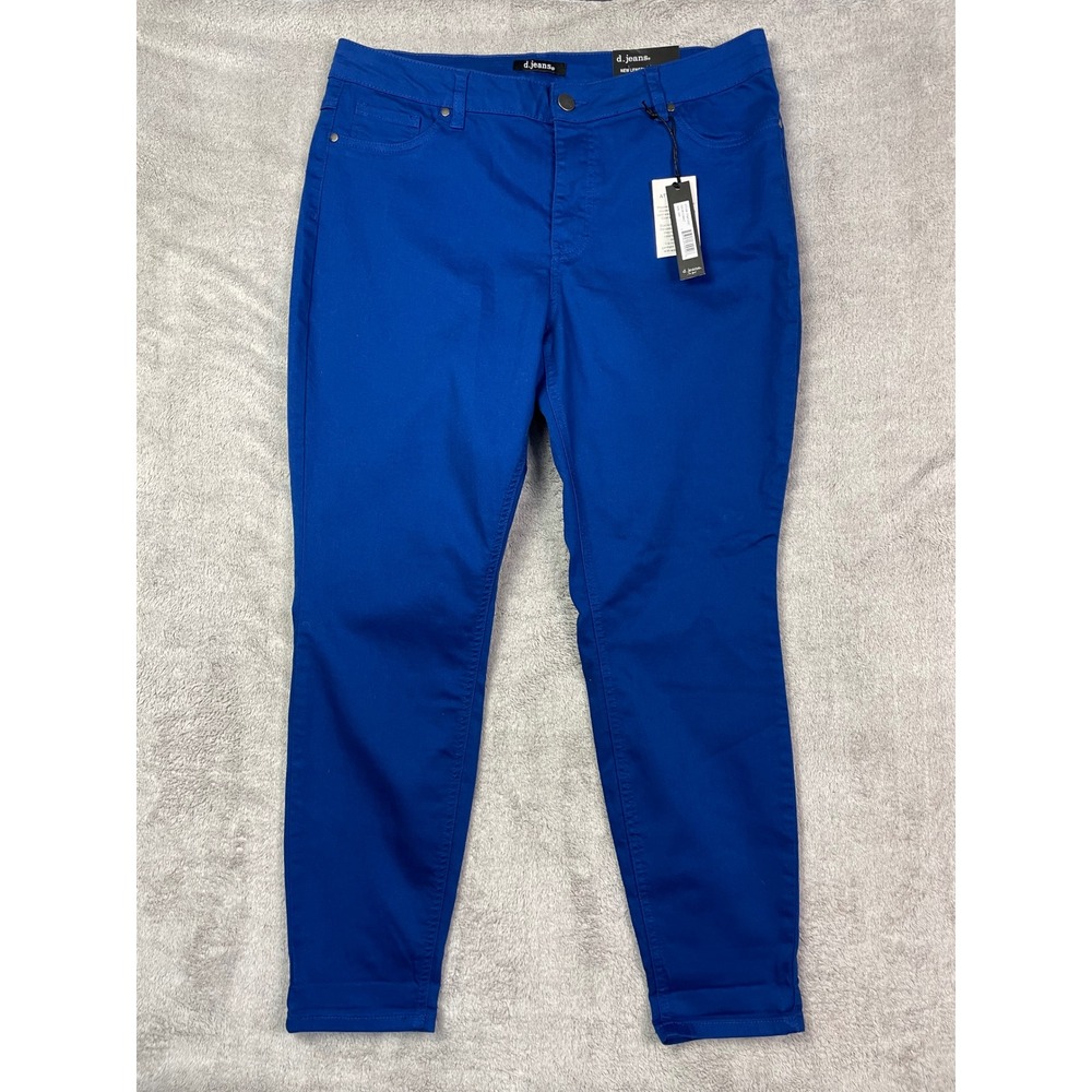 d.jeans New Length Skinny Plus Pants Women's 16W Cobalt Blue NWT Stretch